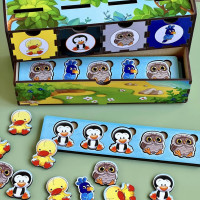 Деревяна настільна гра "Птахи" Ubumblebees (ПСД167) PSD167 сортер-комодик