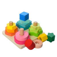 Розвиваючий набір Геометрика MD 1190 дерев'яний Розвиваючий набір Геометрика MD 1190 дерев'яний