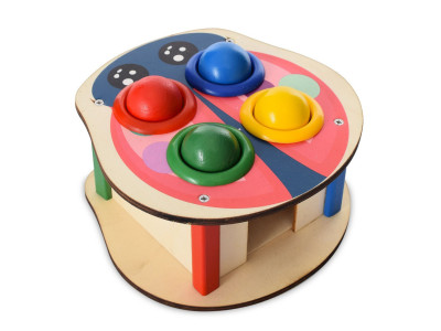 Деревяна іграшка стукачка "Жук" MD 1682C молоток