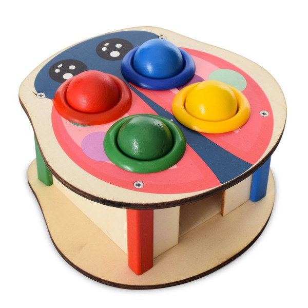 Деревяна іграшка стукачка "Жук" MD 1682C молоток