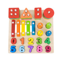 Дитяча дерев’яна іграшка "4 в 1" C9404 рибалка ксилофон Дитяча дерев’яна іграшка "4 в 1" C9404 рибалка ксилофон