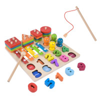 Дитяча дерев’яна іграшка "4 в 1" C9404 рибалка ксилофон Дитяча дерев’яна іграшка "4 в 1" C9404 рибалка ксилофон