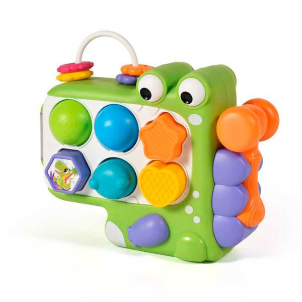 Сортер "Динозавр" QX-91210E, фігури 6шт (4шт-брязкальце, 2шт-кульки), молоточок Сортер "Динозавр" QX-91210E, фігури 6шт (4шт-брязкальце, 2шт-кульки), молоточок