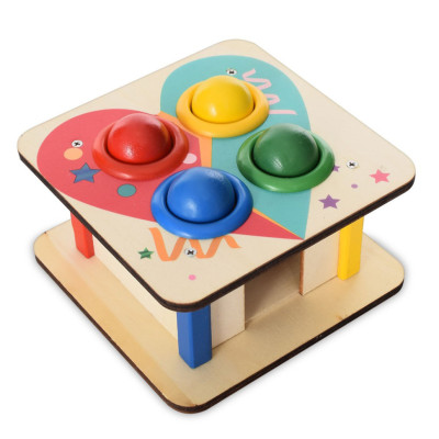 Деревяна іграшка стукачка "Серце" MD 1682A молоток