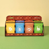 Деревяний сортер "Сортування сміття" PSD002