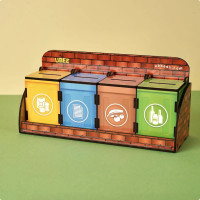 Деревяний сортер "Сортування сміття" PSD002