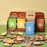 Деревяний сортер "Сортування сміття" PSD002