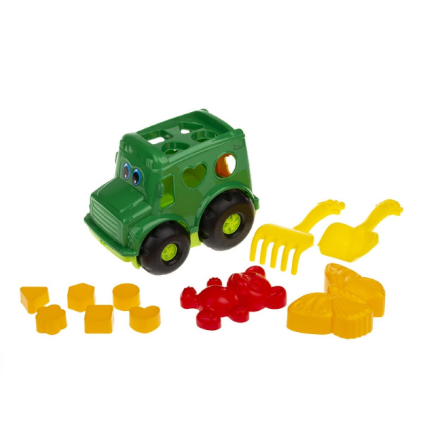 Сортер-автобус "Бусик" №2 Colorplast 0251 Зелений Сортер-автобус "Бусик" №2 Colorplast 0251 Зелений