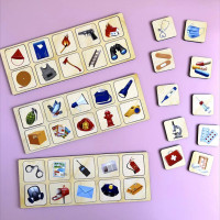 Деревяна настільна гра "Службовий транспорт" Ubumblebees (ПСФ027) PSF027 сортер-комодик