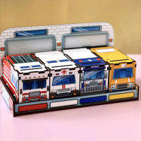 Деревяна настільна гра "Службовий транспорт" Ubumblebees (ПСФ027) PSF027 сортер-комодик