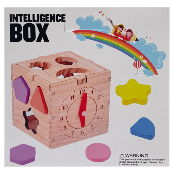 Дитяча дерев'яна іграшка "Куб-сортер" C15046 годиник Дитяча дерев'яна іграшка "Куб-сортер" C15046 годиник