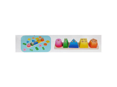 Дитяча деревяна іграшка сортер "Геометричні фігури" C15005