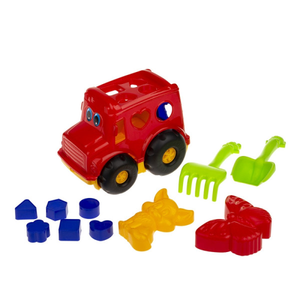 Сортер-автобус "Бусик" №2 Colorplast 0251 Червоний Сортер-автобус "Бусик" №2 Colorplast 0251 Червоний