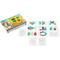 Деревяна розвиваюча гра "Фея і карета" (ПСД196) PSD196 танграм