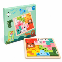 Деревянная логическая игра Animal Tetris C9405 с заданиями 11 фигурок животных