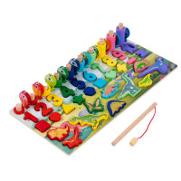 Деревяна іграшка Центр розвиваючий MD 2758 фігурки, риболовля, цифри, динозаври Деревяна іграшка Центр розвиваючий MD 2758 фігурки, риболовля, цифри, динозаври