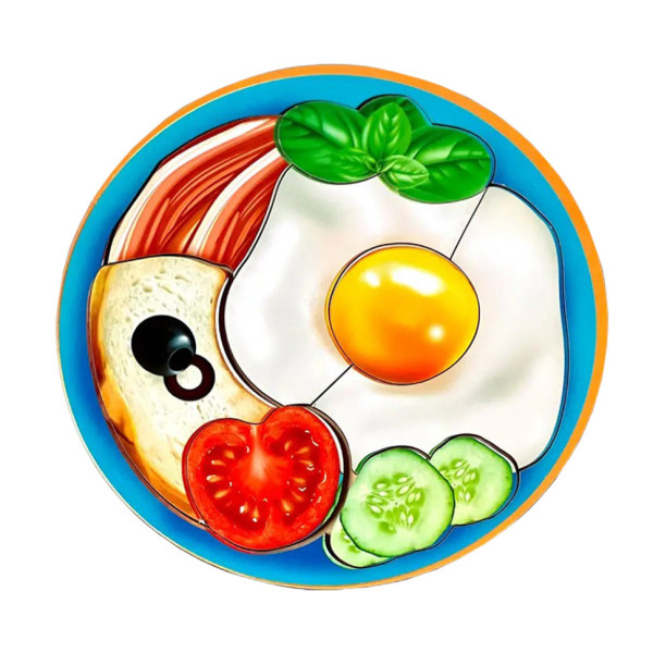 Деревяний пазл-сортер "Сніданок" (ПСД137) PSD137