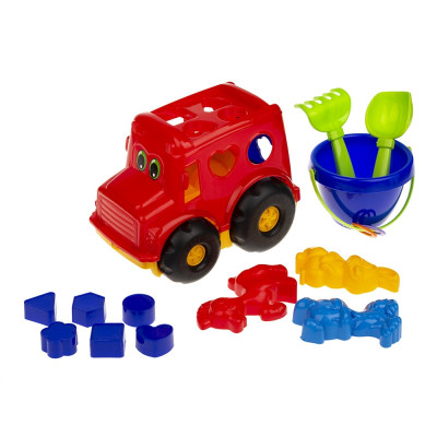 Сортер-автобус "Бусик" №3 Colorplast 0268 Червоний