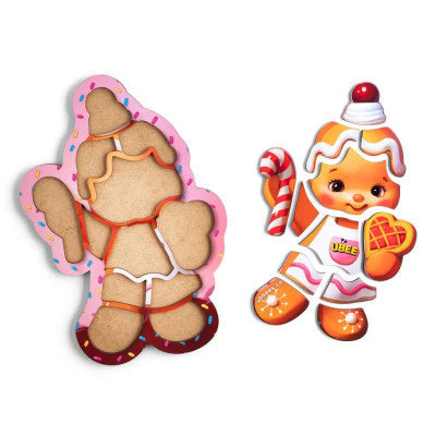 Деревяний пазл-вкладиш "Новорічне печиво" (ПСФ149) PSF149
