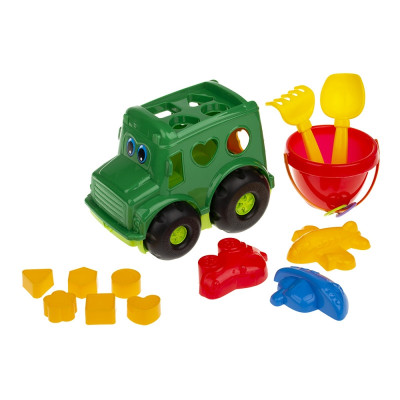 Сортер-автобус "Бусик" №3 Colorplast 0268 Зелений