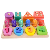 Дитяча дерев’яна іграшка "Пірамідка-сортер" C9416 рибалка вкладиші