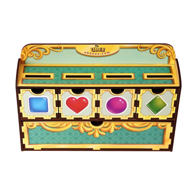 Деревяна настільна гра "Фігури" Ubumblebees (ПСД072) PSD072 сортер-комодик