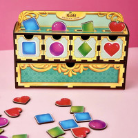 Деревяна настільна гра "Фігури" Ubumblebees (ПСД072) PSD072 сортер-комодик