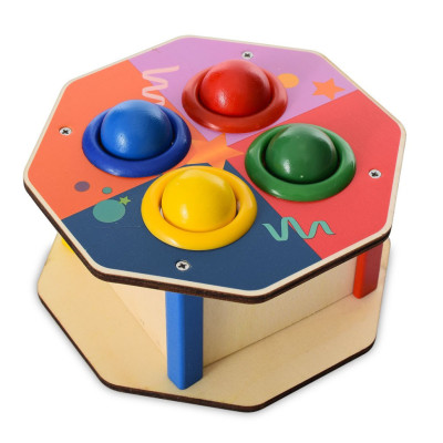 Деревяна іграшка стукачка "Шестигранник" MD 1682F молоток