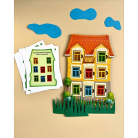 Деревяний пазл-вкладиш "Будиночок із завданнями" (ПСФ112) PSF112