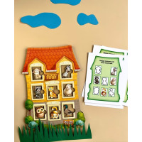 Деревяний пазл-вкладиш "Будиночок із завданнями" (ПСФ112) PSF112