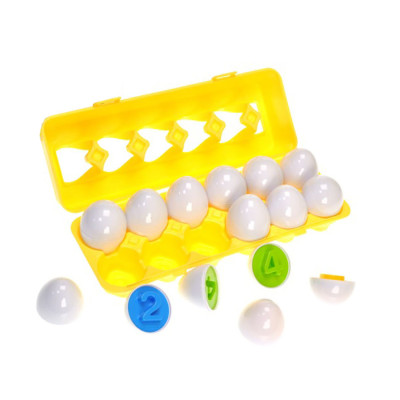 Розвиваючий сортер "Яйця з цифрами в лотку" DF12 пластик 12 шт