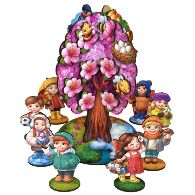 Дитяча настільна гра "Пори року абрикоса" (ПСД295) PSD295 деревяна