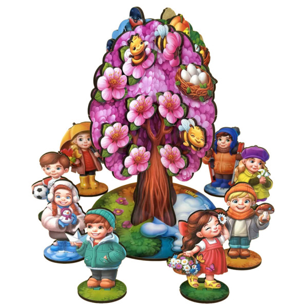 Дитяча настільна гра "Пори року абрикоса" (ПСД295) PSD295 деревяна