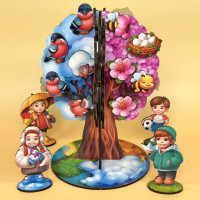 Дитяча настільна гра "Пори року абрикоса" (ПСД295) PSD295 деревяна