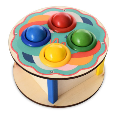 Деревяна іграшка стукачка "Кружок" MD 1682D молоток