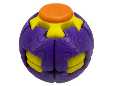 Дитячий антистрес "Spiner-Ball" SPIN-BALL-6(Violet-Yellow) розмір 55 см