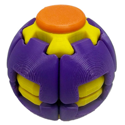 Дитячий антистрес "Spiner-Ball" SPIN-BALL-6(Violet-Yellow) розмір 55 см