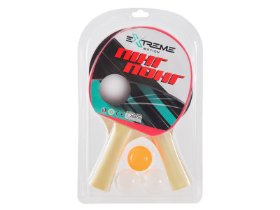 Набір для настільного тенісу "Extreme" TT2431 2 ракетки 3 м'ячики Набір для настільного тенісу "Extreme" TT2431 2 ракетки 3 м'ячики