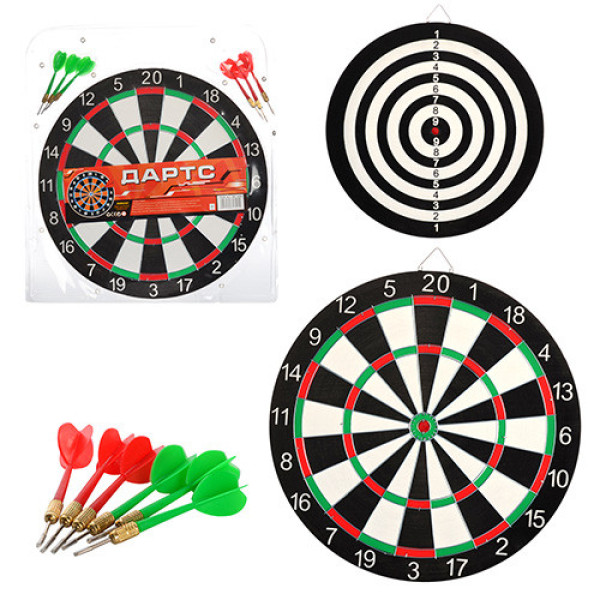 Дартс двосторонній MS 0096 з дротиками Дартс двосторонній MS 0096 з дротиками