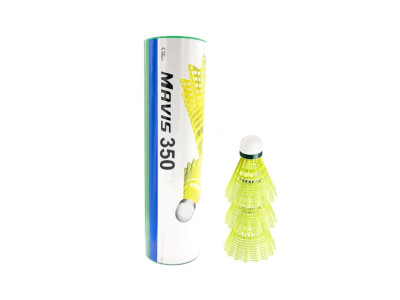 Набір нейлонових воланів для бадмінтону "Mavis 350" NE-MAV-350 жовтий 6 шт Набір нейлонових воланів для бадмінтону "Mavis 350" NE-MAV-350 жовтий 6 шт