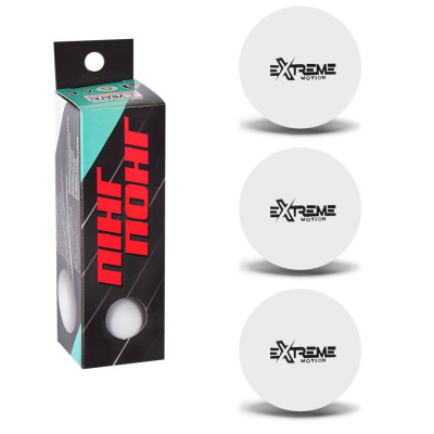 Мячі для настільного тенісу TT24181(White) 40 мм 3 шт