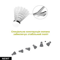 Набір Воланчиків Yonex Mavis 500 NE-MAV-500W білі 6 шт