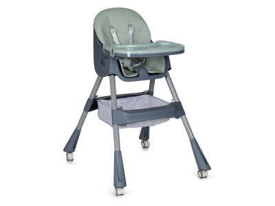 Стільчик для годування M 5722 Mint до 20 кг складаний 5-ти точковий екошкіра