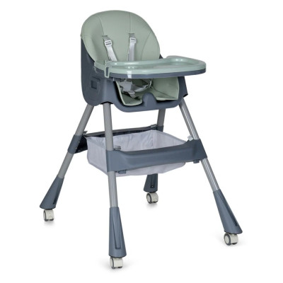 Стільчик для годування M 5722 Mint до 20 кг складаний 5-ти точковий екошкіра