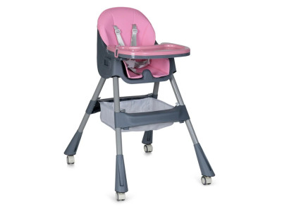 Стільчик для годування M 5722 Lilac до 20 кг складаний 5-ти точковий екошкіра