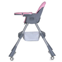 Стільчик для годування M 5722 Lilac до 20 кг складаний 5-ти точковий екошкіра