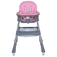 Стільчик для годування M 5722 Lilac до 20 кг складаний 5-ти точковий екошкіра