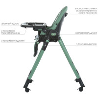 Стілець для годування ME 1037-B CRYSTAL Green до 15 кг Стілець для годування ME 1037-B CRYSTAL Green до 15 кг