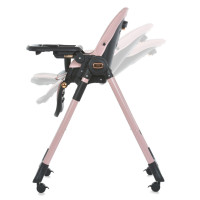 Стілець для годування ME 1037-B CRYSTAL Rose Gold до 15 кг