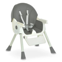 Стільчик для годування M 6302 Gray складний 5-ти точкові ремені